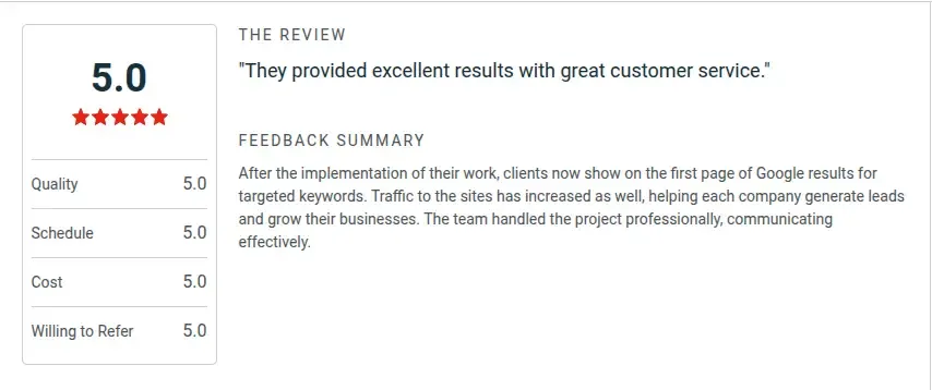 SEO company reviews