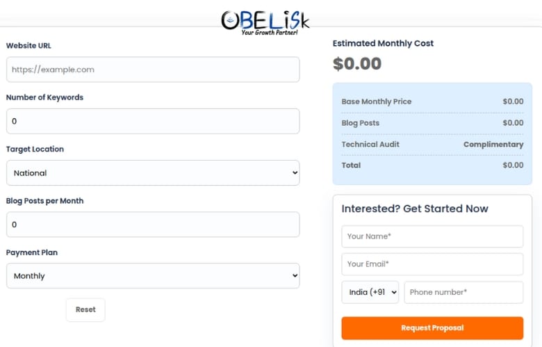 SEO Cost Calculator